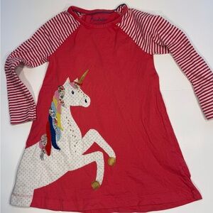 Mini Boden Red Unicorn Dress